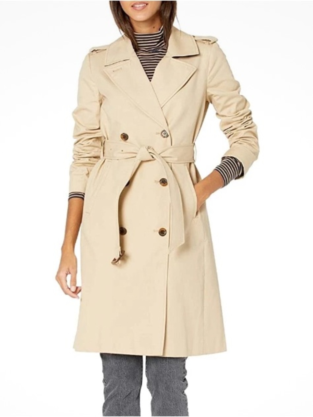 J.Crew Womens Beige Trench Coat with Belt